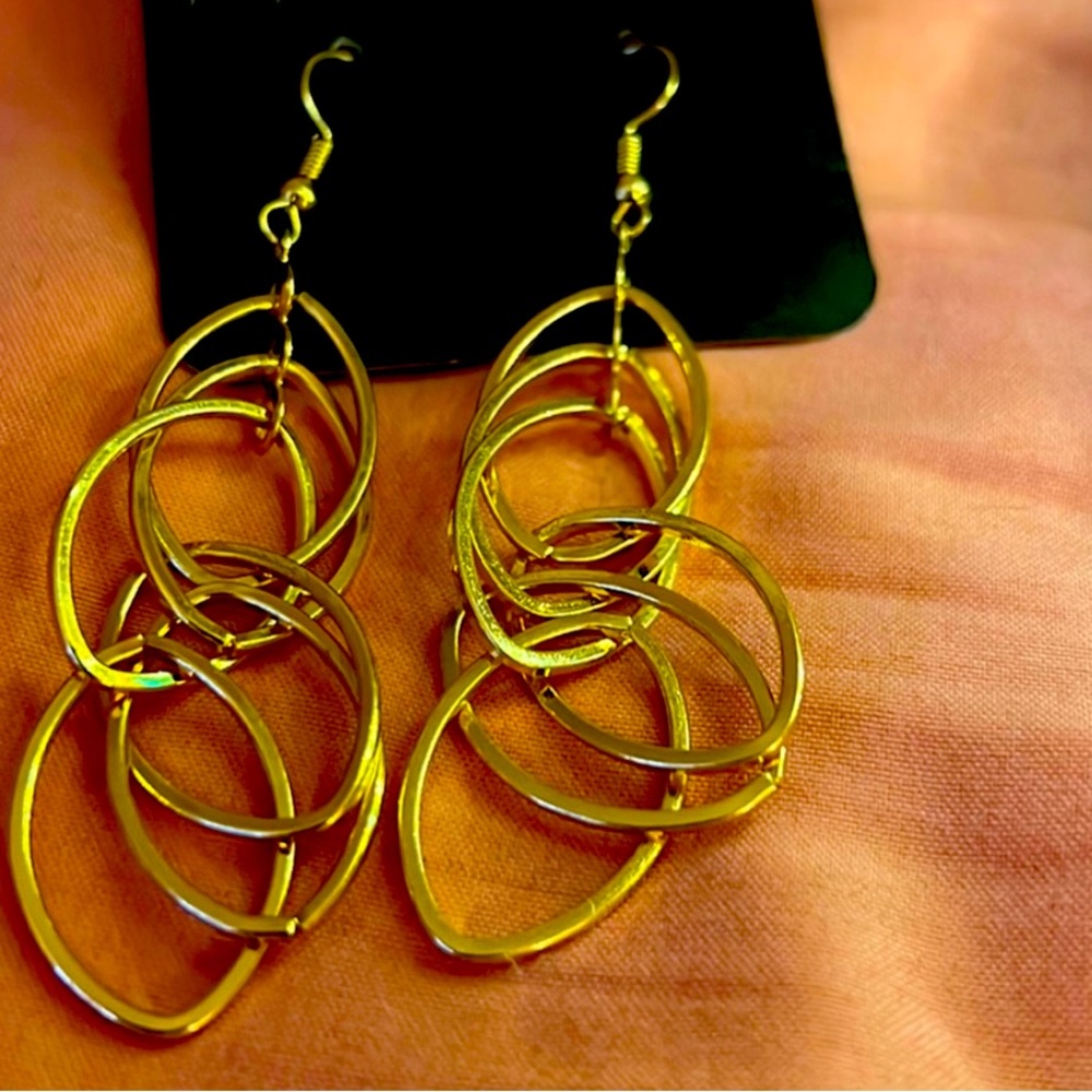 Gold plated stainless steel earrings